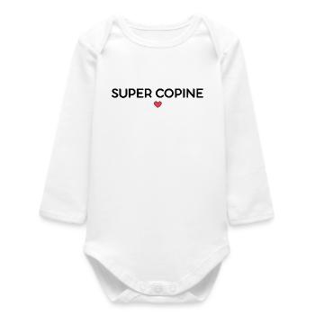 Great girlfriend - Baby Organic Long-Sleeved Bodysuit - white - Front