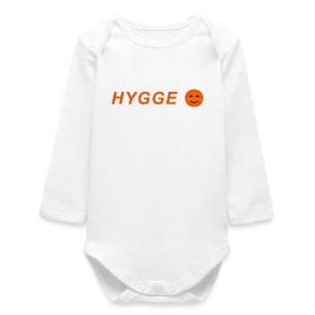 Winter fun with smiling reefs - Baby Organic Long-Sleeved Bodysuit - white - Front