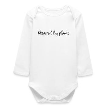 Alimenté par les plantes - Body bébé manches longues biologique - blanc - Devant