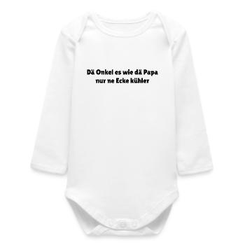 Cologne Oncle dit que c’est plus frais - Body bébé manches longues biologique - blanc - Devant