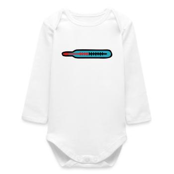 Équipe de pratique pédiatre en médecine thermométrique - Body bébé manches longues biologique - blanc - Devant