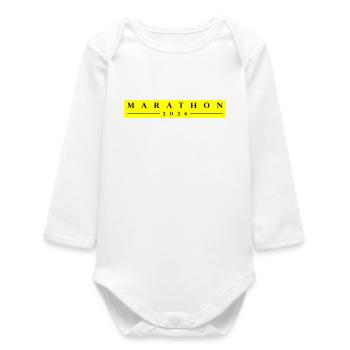 Marathon 2026 - Baby Organic Long-Sleeved Bodysuit - white - Front