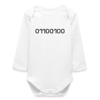 Binäre Schreibweise - 100 - Baby Organic Langarmbody - Weiß - Vorne