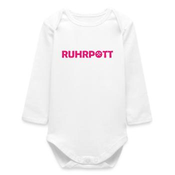 Ruhrpott - Dat hat wat mittn Herz zu tun - Zeche - Baby Organic Langarmbody - Weiß - Vorne