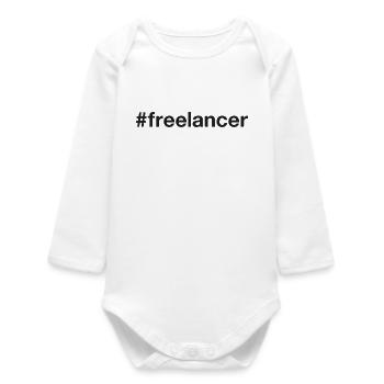Hashtag de freelance - Body bébé manches longues biologique - blanc - Devant