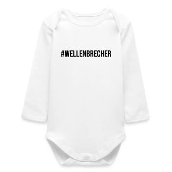 Hashtag Breakwater - Baby Organic Long-Sleeved Bodysuit - white - Front