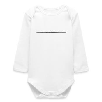 Stroke Art Brushstroke Underscore Crack Line - Baby Organic Long-Sleeved Bodysuit - white - Front
