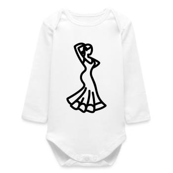 flamenco - Body bébé manches longues biologique - blanc - Devant