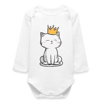 Roi des chats - Body bébé manches longues biologique - blanc - Devant