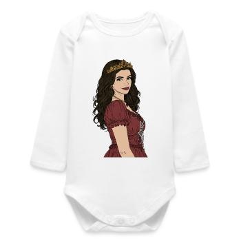 Princess - Baby Organic Long-Sleeved Bodysuit - white - Front
