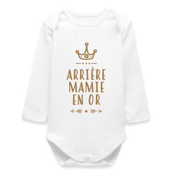 Arrière Mamie Mamy Grand-Mère Grand Mere - Baby Organic Long-Sleeved Bodysuit - white - Front