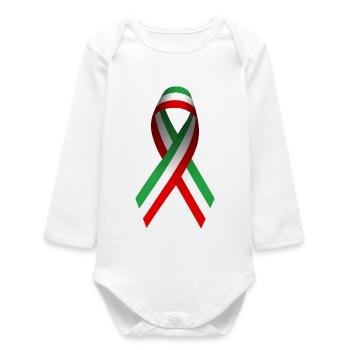 Peace for Iran - Ribbon - Baby Organic Long-Sleeved Bodysuit - white - Front