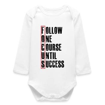 follow one course until - Baby Organic Long-Sleeved Bodysuit - white - Front