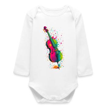 Cello Splash - Baby Organic Long-Sleeved Bodysuit - white - Front