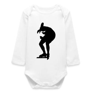 Skating - Baby Organic Long-Sleeved Bodysuit - white - Front
