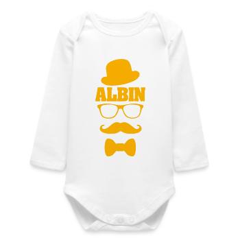 Hipster Albin - Baby Organic Long-Sleeved Bodysuit - white - Front