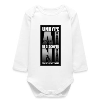 Unhype AI Rediscover NI - Baby Organic Langarmbody - Weiß - Vorne