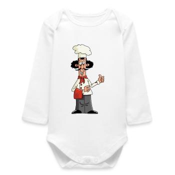 Chef - Baby Organic Long-Sleeved Bodysuit - white - Front