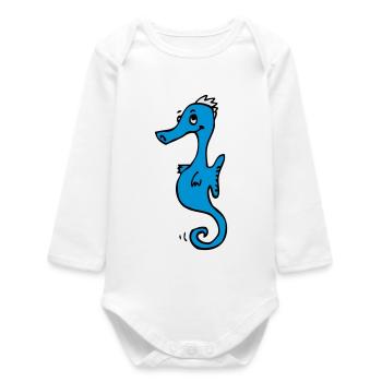 Sea Horse - Body bébé manches longues biologique - blanc - Devant