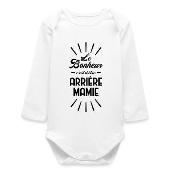 Arrière Mamie Mamy Grand-Mère Grand Mere - Baby Organic Long-Sleeved Bodysuit - white - Front