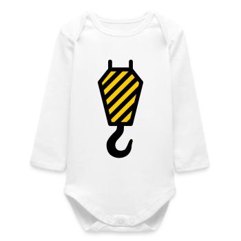 Kranhaken - Baby Organic Langarmbody - Weiß - Vorne