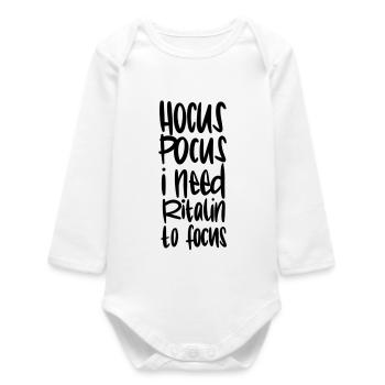 Hocus Pocus Focus - Baby Organic Long-Sleeved Bodysuit - white - Front