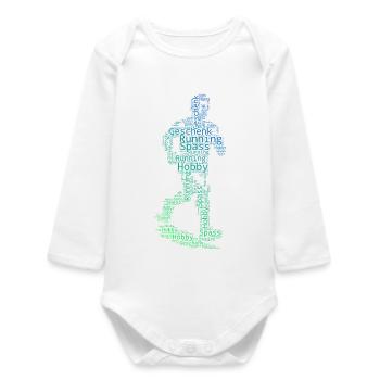 En résumé : Courir - Body bébé manches longues biologique - blanc - Devant