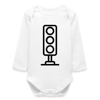 traffic light - Baby Organic Long-Sleeved Bodysuit - white - Front