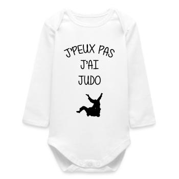 Judo / Judoka / Judokate / Fight / Fighter / Sport - Body bébé manches longues biologique - blanc - Devant