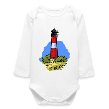 Lighthouse Hörnum Sylt - Baby Organic Long-Sleeved Bodysuit - white - Front