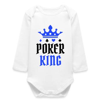 Jeux d’argent Casino Poker Déclaration du joueur professionnel Roi - Body bébé manches longues biologique - blanc - Devant