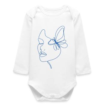 Butterfly_woman - Body bébé manches longues biologique - blanc - Devant