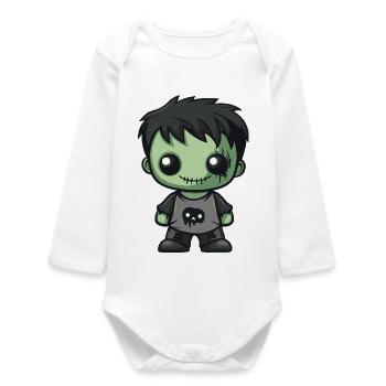 Bande dessinée de zombies - Body bébé manches longues biologique - blanc - Devant