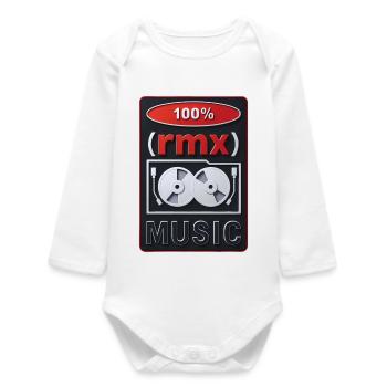 100% REMIX - sound & vision - Body bébé manches longues biologique - blanc - Devant