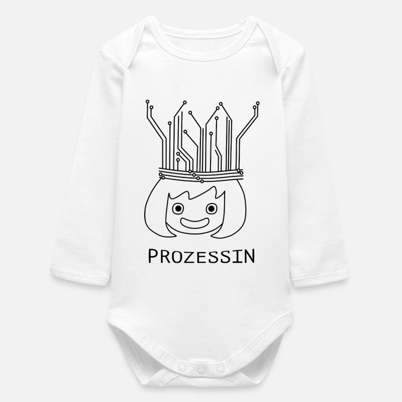 Processus avec Tech Crown - Body bébé manches longues biologique - blanc