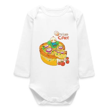 Tarte à l’oignon - Body bébé manches longues biologique - blanc - Devant