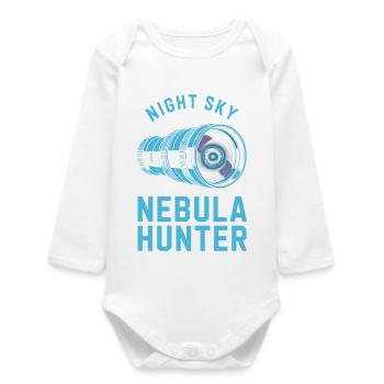 Télescope du ciel nocturne Nebula Hunter - Body bébé manches longues biologique - blanc - Devant