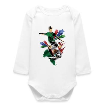 Mexico - Mexico - Flags - Baby Organic Long-Sleeved Bodysuit - white - Front