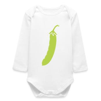 haricot vert - Body bébé manches longues biologique - blanc - Devant