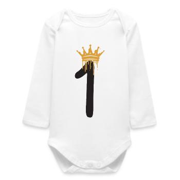 1 - Baby Organic Langarmbody - Weiß - Vorne