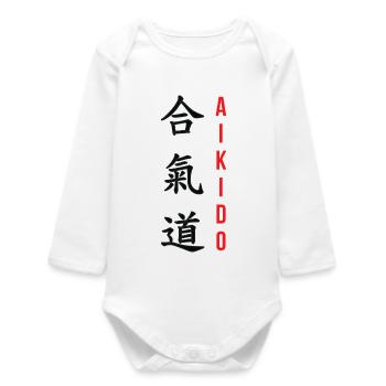 Aikido – Kampfsport – Aikido - Baby Organic Langarmbody - Weiß - Vorne
