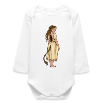Forest deer - Baby Organic Long-Sleeved Bodysuit - white - Front