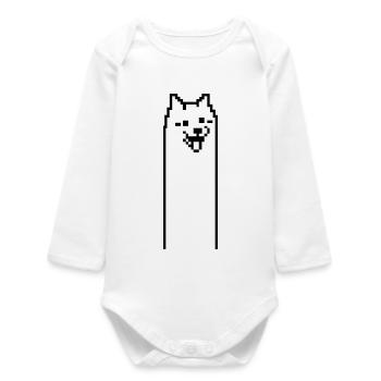 Doge Meme – Lustiger Shiba Inu Internet-Hund - Baby Organic Langarmbody - Weiß - Vorne