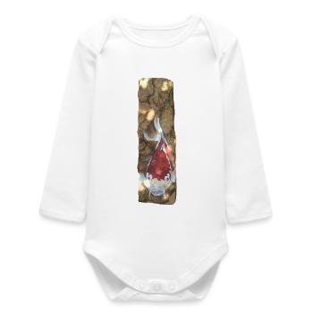 Koi Fish on Rustic Marble - Baby Organic Long-Sleeved Bodysuit - white - Front