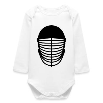 Fencing mask - Baby Organic Long-Sleeved Bodysuit - white - Front