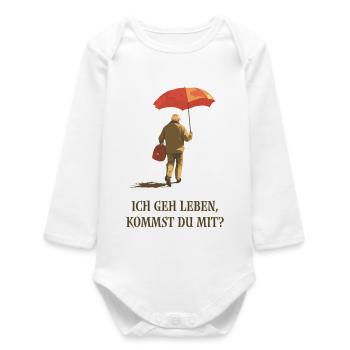 Je vais vivre, veux-tu venir avec moi ? - Body bébé manches longues biologique - blanc - Devant