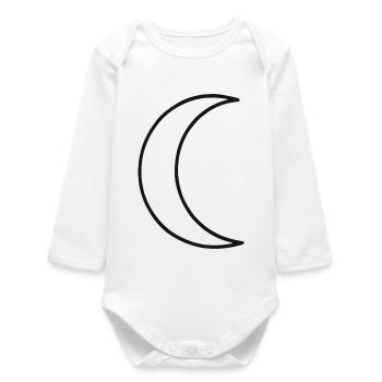 Silhouette de la Lune - Body bébé manches longues biologique - blanc - Devant