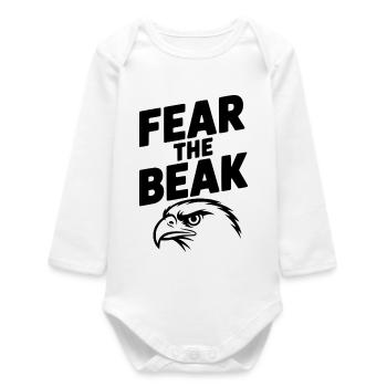 Fear the Beak - Baby Organic Long-Sleeved Bodysuit - white - Front