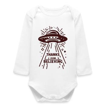 Thanks for believing - Baby Organic Long-Sleeved Bodysuit - white - Front