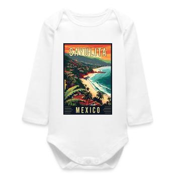 Experience Tropical Paradise Sayulita Mexico - Baby Organic Long-Sleeved Bodysuit - white - Front